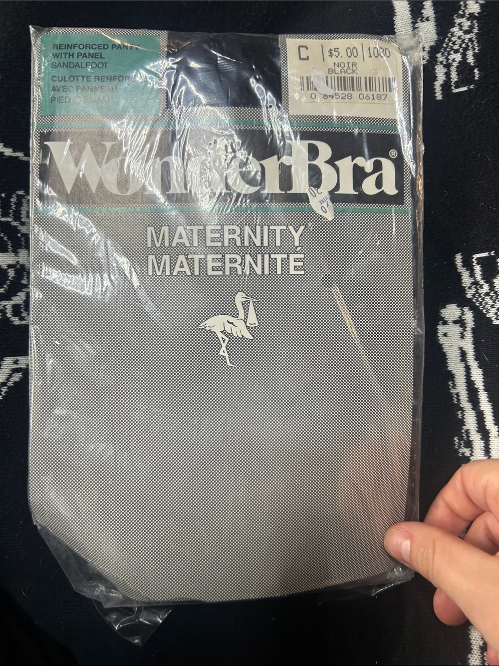 *3 for $30* Three Pairs Maternity Nylons, Black, New in Box - Picture 2 of 6